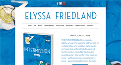 Desktop Screenshot of elyssafriedland.com